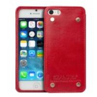 QIALINO Luxury Handmade Genuine Leather Case for iPhone 5 5s - Red