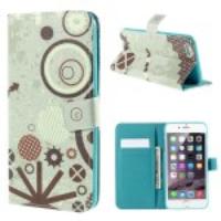 Circles Arrows Wallet Leather Stand Case for iPhone 6 Plus