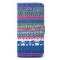 Wallet Leather Phone Case for iPhone 6 - Tribal Elephants