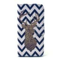 Leather Folio Phone Protective Case for iPhone 6 - Chevron and Deer