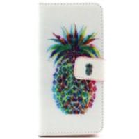 Colorized Pineapple Wallet Leather Case for iPhone 6 with Stand