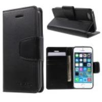 NEWSETS MERCURY Wallet Leather Case for iPhone 5 5s - Black