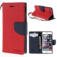 NEWSETS MERCURY Cross Pattern Leather Protective Case for iPhone 6 - Red