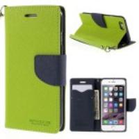 NEWSETS MERCURY Cross Pattern Leather Phone Case for iPhone 6 - Green