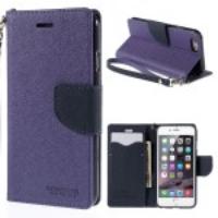 NEWSETS MERCURY Cross Pattern Leather Protective Case for iPhone 6 - Purple