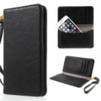 Wallet Style Leather Case for iPhone 6 Plus 5.5 inch - Black