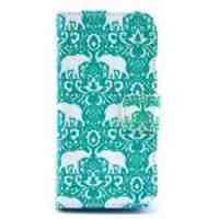 Flip Leather Protective Case for iPhone 5c - Tribal Elephant