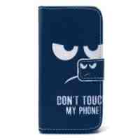 Flip Leather Protective Case for iPhone 5c - Angry Face and Quote