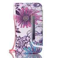 Detachable Wallet Leather Cover Case for iPhone 4s 4 - Flower Pattern