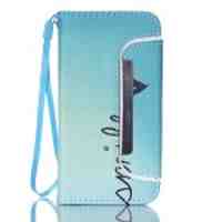 Detachable Wallet Leather Shell Case for iPhone 4s 4 - Smile