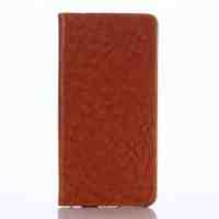 Oil Buffed Leather Wallet Magnetic Case for iPhone 6s - Brown