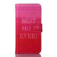 Wallet Leather Stand Case Cover for iPhone 5c - Engligh Characters