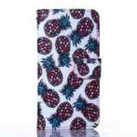 PU Leather Card Holder Case for iPhone 5c - Colorized Pineapples