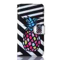 PU Leather Protective Case for iPhone 5c - Pineapple and Stripes