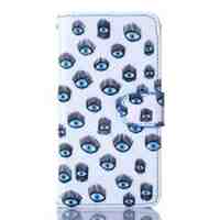 PU Leather Wallet Case Cover for iPhone 5c - Blue Eyes