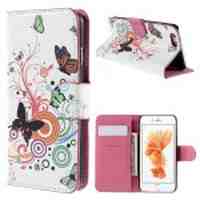 Leather Magnetic Case with Stand for iPhone 6s - Butterfly Circles