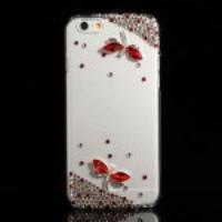 Red Dragonfly Rhinestone Crystal Plastic Case for iPhone 6 4.7 inch