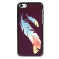 Colorized Feather Metal Skin Hard Cover Case for iPhone 5c