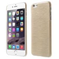 Glossy Outer Brushed Inner Plastic Case for iPhone 6 Plus - Gold