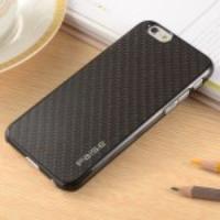 Paise Carbon Fiber Plastic Back Case for iPhone 6 - Black