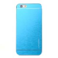 Brushed Aluminum Skin Hard Case for iPhone 6 Plus - Light Blue