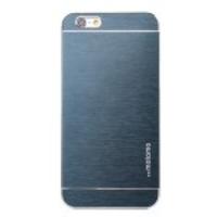 Brushed Aluminum Skin Hard Case for iPhone 6 Plus - Dark Blue