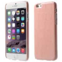 Crocodile Skin Leather Coated Hard Plastic Case for iPhone 6 - Pink