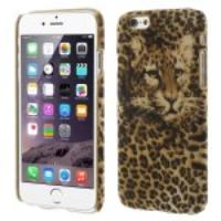 Leopard Head Leather Coated Hard Shell Case for iPhone 6