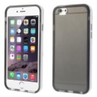 Transparent TPU Back + PC Bumper Hybrid Case for iPhone 6 - Grey