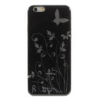 Butterfly & Flower Hard Plastic Case for iPhone 6 - Black