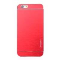 MOTOMO Brushed Aluminum Skin Hard Plastic Case for iPhone 6 - Red