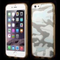 Camouflage Pattern Acrylic + TPU Combo Case for iPhone 6 Plus - Champagne