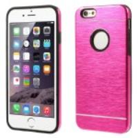 Aluminium Alloy Case + Silicone Combo Shield for iPhone 6 - Black/Rose