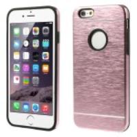 Aluminium Alloy & Silicone Combo Shield Case for iPhone 6 - Black/Pink