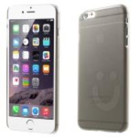 Smiling Face Matte Plastic Case for iPhone 6 4.7 inch - Grey