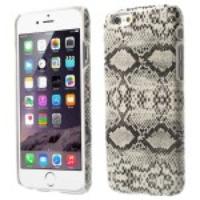 Black Snake Skin Leather Coated Plastic Case for iPhone 6 Plus