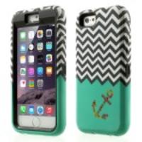 Detachable PC + TPU Case for iPhone 6 4.7 Inch - Chevron & Anchor