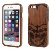 Skull Pattern Wood Protective Phone Case for iPhone 6 - Brown