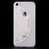 Flowers Pattern Translucent Hard Plastic Case for iPhone 5c