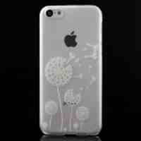 Embossed Pattern Hard Protective Case for iPhone 5c - White Dandelion