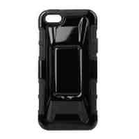 Car Shape Hybrid PC + TPU Case for iPhone 5s 5 - Black