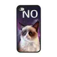 Plastic Phone Case for iPhone 4 4s - Grumpy Cat