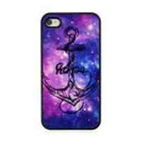 PC Phone Case Cover for iPhone 4 4s - Anchor Pattern