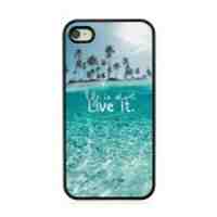 PC Hard Phone Case Cover for iPhone 4 4s - Ocean Waves