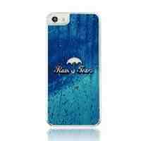 For iPhone 5 5s Plastic Hard Cover Case - Rain Pattern