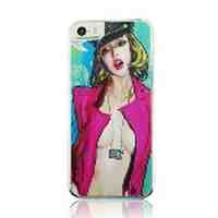 Plastic Phone Case for iPhone 5 5s - Sexy Lady