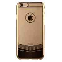 MOSHUO Transparent Electroplating PC Protective Case for iPhone 6 - Gold