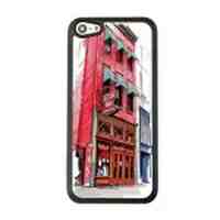 Red Building Hard Plastic Back Case Shell for iPhone 5c