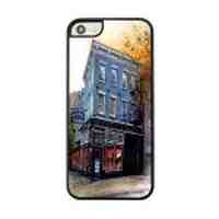 Hotel Building Painted Plastic Phone Case for iPhone 5 5s