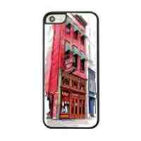 Red Building Place Painted Protective Case for iPhone 5 5s